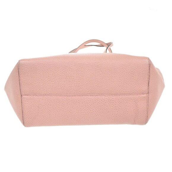 GUCCI GG Logo Swing Shoulder Hand Tote Bag Leather Pink GHW Italy 73KA988 - Picture 6 of 15